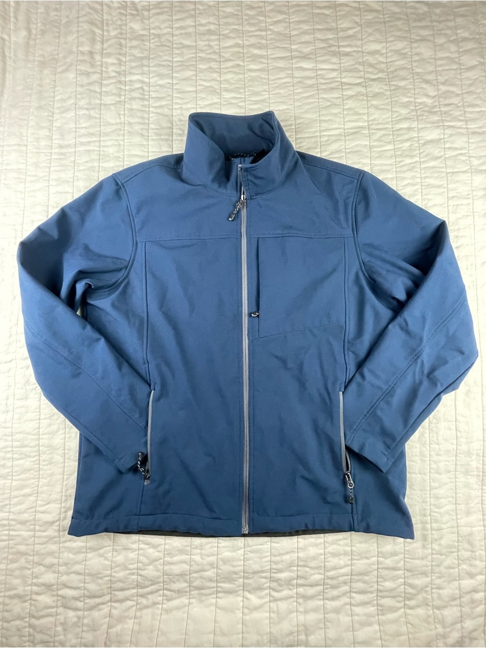 Swiss Tech Men's Blue Lightweight Zip Jacket Large